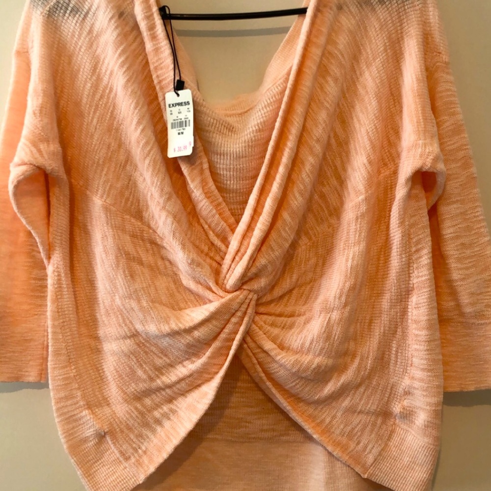 Express lightweight tie up sweater